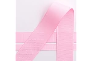 Italian Options Grosgrain Ribbon 10mm, Strong Plain Pale Baby Pink Ribbon for Bows, Wedding, Crafting, Sewing, Hair Accessories, Gift Wrap, 10 mm x 10 Metre Roll, Pale Pink