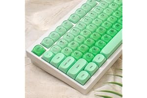 SUMGSN 132 Touches PBT Dye Sub Green Jelly Keycaps MOA Profile Keycaps comaptible with Wooting Keyboard 61/64/87/104/108 Cherry MX Switches Mécaniques Claviers