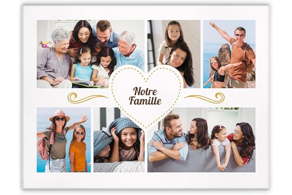 Maverton Image sur Toile - Cadre personnalisable avec votre Photo - pour parents - décoration murale moderne pour couples - souvenir pour jeunes mariés - mariage - noces - Famille - 30 x 40 cm