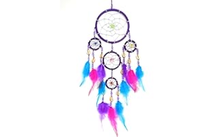 BALI UNBRANDED Dreamcatcher Girls Pink Purple Turquoise Dream Catcher 9cm x 35cm