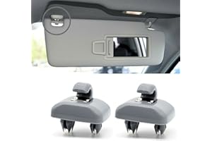 Kalmaegee Sun Visor Clips Compatible with Audi A1 A3 A4 A5 Q3 Q5 A7 B6 B7 B8 S4 S5 Inner Auto Sun Visor Hook Bracket Hanger Replacement Accessories 8U0857562A 8E0857562 (2Pcs Grey)