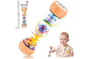 Tsokize Jouet Bebe 6-18 Mois, Hochet Bebe 6-18 Mois Jeux Eveil Bebe 6-18 Mois Bébé Cadeau 6-18 Mois Fille Garçon Jeux Bebe 6-18 Mois Jouet Nouveau Né Garçon Fille Montessori Jeux Bebe Jouet en Bois