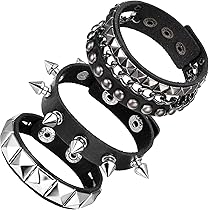 Edgda Punk Rock Wide PU Leather Cuff Bracelet - Adjustable Snap Closure For Men & Women - View #10