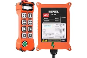 GRTOWSNU 24V 36V 110V 220V Industrial Wireless Crane Remote Control for Hoist Overhead Bridge Crane Radio Gantry Crane Remote Controller 8 Buttons Transmitter and 24-264V Receiver