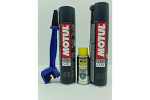 AER MOTO SPARE PARTS KIT PULISCI LUBRIFICA CATENA - C4 400ml + C1 400ml + SPAZZOLA PULIZIA CATENA OMAGGIO WD40 100ML LUBRIFICANTE CATENA