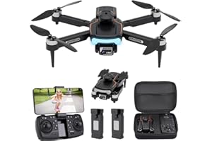 SOGNOTOY Drone Con 720P Telecamera per Bambini Motore Brushless,Drone per Bambini Principianti, Posizionamento del Flusso Ottico,Evitamento Degli Ostacoli,Modalità Senza Testa,2 Batterie