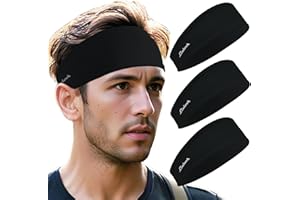 ‎LINLOOK Sport Stirnbänder für Damen und Herren, Antibakterielles Schweißband Stirn, Elastisch rutschfest Haarband für Joggen,Laufen, Fitness, Yoga, Radfahren, Basketball