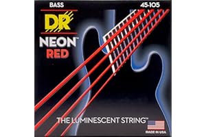 DR Strings NRB-45 Corde per basso rosso neon (45-105)