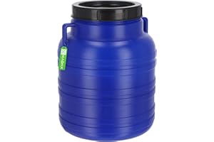 KADAX Grande Barile in Plastica, Tanica con Coperchio per Conservazione degli Alimenti, Fusto in HDPE con Bocca Larga, Contenitore per Acqua (20 L)