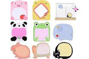 SUMNOS 32 Paket Kleine Blöcke für Kinder Mitgebsel, Klebezettel, Cartoon Haftnotizen, Selbstklebende Notizblöcke, Kleine Geschenke für Schüler Kindergeburtstag