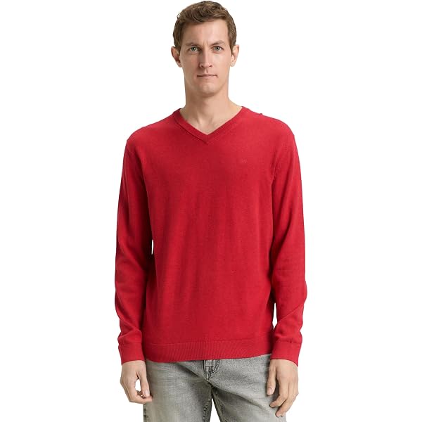 Pull-Over Tricoté Homme Coupe Étroite Encolure V Classique - Chaud Et Élégant Pour Automne Hiver