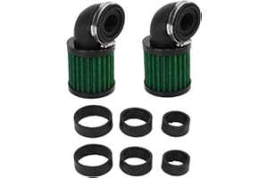 KIMISS Filtr powietrza do motocykla, kąt 90 stopni, filtr zasysający powietrze, środek czyszczący 28 do 48 mm, uniwersalny do 50 70 90 125 motorowerów, skuterów, quadów, motocykli