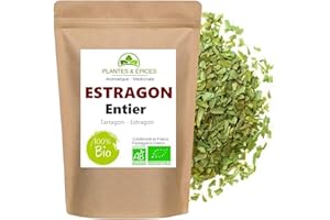 P&E Estragon entier séché BIO 100g - Sachet Fraîcheur Biodégradable Refermable (100g)