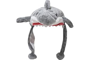 Petitebelle Shark chaud Chapeau unisexe Taille gratuit Taille unique Gris