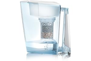 NEU: Wasserfilter MAUNAWAI® Premium Bio Made in Germany inkl. 1 Trinkwasserkanne +1 Filterkatusche und Filterpad (für 3 Monate) - Weiß, Trinkwasserfilter + Filterkanne