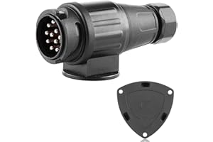 AGRISHOP Enchufe 13 Pines Remolque,Enchufe de Caravana 13 Pines, Piña De Remolque 13 Pines 12V Clavija Remolque