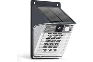 FSIOUE 4MP Telecamera WiFi Esterno Senza Fili Solare, Telecamera di Sorveglianza Wireless 2.4 GHz con Luci da Giardino 12 LED, Rilevamento Umano, Sirena, Visione Notturna Colore e Audio Bidirezionale (4MP)