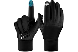SkrekuiMa Guantes de Invierno Hombre - Guantes Finos de Pantalla Táctil a Termicos para Moto Ciclismo Correr Ski y Otros Deportes al Aire Libre - Gloves para Hombre e Mujer