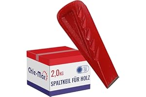 Chle-Mar - Spaltkeil für Holz | Drehspaltkeil aus Gehärtetem Stahl | Holzspaltkeil für Kaminholz & Brennholzspalter | Effektives & Sicheres Holzspalten | Spezialistischer Fällkeil 2 kg