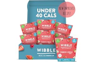 Wibble Vegan Jelly Pots, With Pressed Strawberry Juice, Plant Based, Low Calorie, Low Sugar, Natural, Strawberry & Vanilla Pack of 6 x 150g