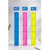 Nistabolje 3 Adet Esnek Cetvel Kırılmaz Cetvel 30 cm Karışık Renkler