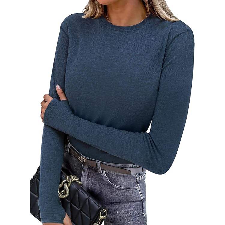 Haut Thermique Femme Manches Longues – Col Rond, 90% Polyester 10% élasthanne, Noir