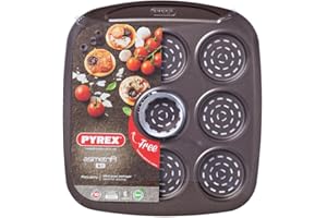 Pyrex - Asimetria - Plat à 9 Mini Pizza sans Emporte Pièce en Métal Ø 6.50 cm