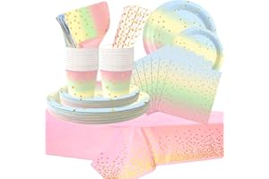 DUGEHO 101 Pcs Silver Polka dots Birthday Party Tableware Paper Plates Kids Birthday Set Including Tablecloth Plates Cups Napkins Straws for Baby Shower Birthday Wedding Party (20 Guests)