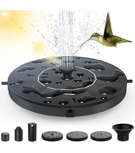 Solar Springbrunnen 3.5W Mit 7 Fontänen - Wetterfester Gartenbrunnen Für Teich & Vogelbad