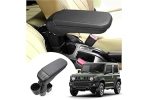 ‎LFOTPP LFOTPP Faltbar Armlehne Mittelarmlehne mit Getränkehalter für Jimny, Auto Mittelkonsole mit Staufach gepolstert Zubehör