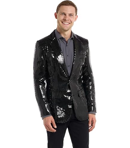 Herren Pailletten Sakko Slim Fit – Glitzer Blazer Für Nachtclub, Hochzeit, Besondere Anlässe