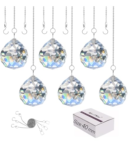 Feng Shui 40 Mm Clair Boule De Cristal Pendentif Rainbow Maker