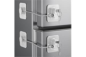 WILNIRY 2 Pcs Serrures Réfrigérateur Enfant, Securite Placard Enfant pour Bebe Tout-petits et Adultes, Sécurité Fenetre Enfant pour Serrure Porte de Frigo, Armoires et Tiroirs, Four, Fenêtres (Brevet EUR)