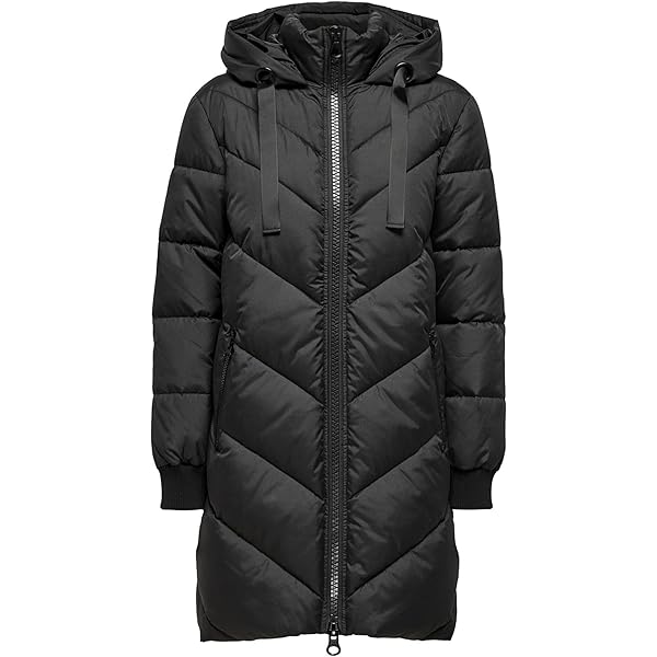 Yuson Girl Damesjas, winter, sweatshirt met capuchon, warme jas, middelgroot, gewatteerd, parka, winddicht, lichte jassen, lange mouwen, jassen met ritssluiting, zakken, Zwart, L