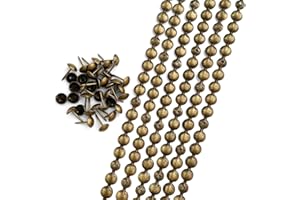 Let's Decorate Bandes de clous plaquées laiton pour meubles, bancs, canapés, punaises assorties - 10 m x 9,5 mm - B : laiton 9,5 mm