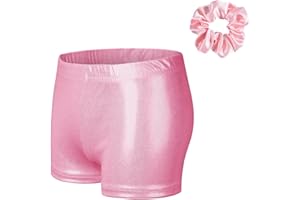 Gavena Girls Dance Shorts Sparkle Gymnastic Shorts Children Athletic Tumbling Shorts Kids Hot Pants Bottoms 3-13 Years