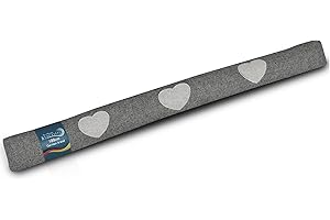 Beautissu Paraspifferi Imbottito per Porta e finestra Tuuli Hr L100xP8xA8 cm in Poliestere - paraspiffero Universale porte e finestre - paravento sottoporta Isolante - Contro Il Freddo - Antracite