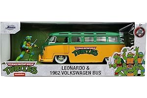 JADA TOYS - Volkswagen Bus Ninja Turtles + Leonardo Figure - 1963-1/24