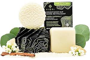 VIORI Hidden Waterfall Shampoo & Conditioner Bar Set - Handcrafted with Longsheng Rice Water & Natural Ingredients - Sulfate-free, Paraben-free, Phthalate-free, 100% Vegan