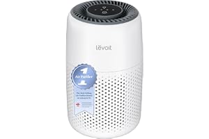 LEVOIT Air Purifiers for Bedroom Home, with Night Light, 3-in-1 Filter, Filters Smoke, Allergies, Pet Dander, Odor, Dust, 25dB Ultra-quiet, Office, Desktop, Portable, Core Mini, White