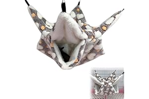 Rakiuty Rat Hammocks, Ferret Hammocks, Small Pet Hammock, Rat Toys and Accessories for Cage Double-Layer Hanging Bed