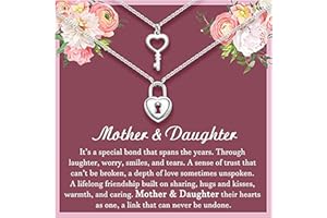 POWWA Mutter Tochter Kette Set für 2/3, passende silberne Halsketten mit ausgeschnittenem Herzen, passendes Schmuckgeschenk für den Muttertag der Mutter Töchter