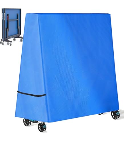 Garlando Copertura Impermeabile Universale Per Tavolo Ping Pong | Con Cerniera, Colore Blu - Foto 4