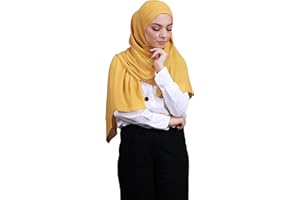 LAMIS HIJAB Hijab À Enfiler Entièrement Crêpe Mousseline Avec Bonnet Intégré