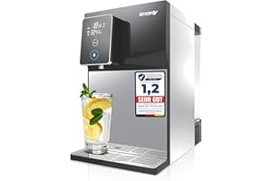 ‎SMARDY smardy blue miran Premium Auftisch Osmoseanlage ohne Wasseranschluss | Mobile Umkehrosmoseanlage mit Sofortheizung 15–90°C | 5-stufige Wasserfilter Maschine für kalkfreies Trinkwasser, Heiß & Kalt