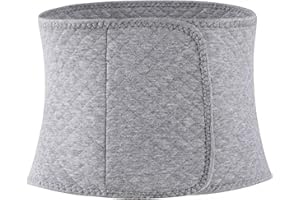 CCOMAGE Cotton Thermal Lumbar Lower Back Belt Insulated Velvet Knit Lumbar Warmer for Men Women Back Support Brace Stomach Kidney Warmer Waist Abdominal Binder Postpartum Belly Wrap