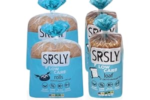 SRSLY Low Carb Bread Freshly Baked Multi Buy Pack | 2 Low Carb Keto Loaves & 8 Rolls | 0.7g Carbs Per Slice | 2g Carbs Per Roll | High Protein & Fibre Low Sugar Keto Bread Bundle Pack