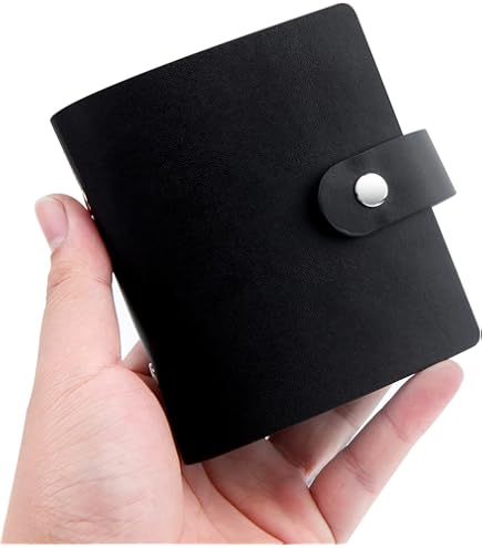 Fintie Mini fotoalbum voor 2 x 3 inch films, 52 vakken, kleine albums voor Fujifilm Instax Mini instant camera/Polaroid hi-print foto's, Kpop fotokaarthouder, map, glitter zwart