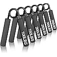 CRAZYROPE Metal Hand Grip Strengthener, 6 Pack (100 150 200 250 300 350lbs) Grip Strength Trainer, Forearm Strengthener Hand Exerciser, Workout Equipment for Home Gym