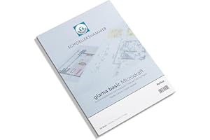 Honsell 25506 - Schoellershammer Glama Microdraft hochtransparentes Zeichenpapier, DIN A4 Block mit 50 Blatt, 80 – 85 g/m², für technische Zeichnungen, Skizzen mit Bleistift, Filzstift, Tusche